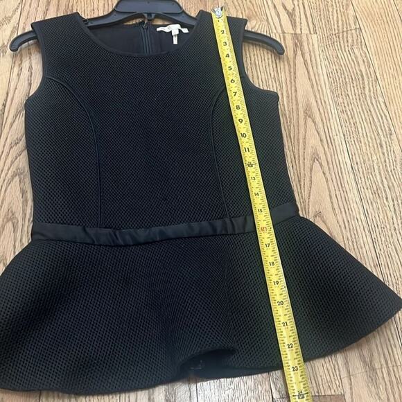MAJE FEBRIL MESH BLACK PEPLUM TOP SIZE 2‎ - Picture 5 of 6
